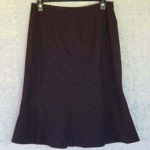 Black & White Pinstripe Fit & Flare Skirt Size 8